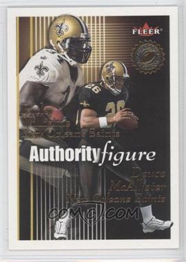 2001 Fleer Authority - Authority Figure #7 AF - Ricky Williams, Deuce McAllister /1750