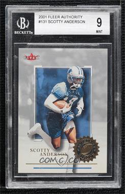 2001 Fleer Authority - [Base] #131 - Scotty Anderson /1350 [BGS 9 MINT]