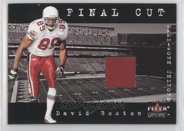 2001 Fleer Genuine - Final Cut Jerseys #_DABO - David Boston