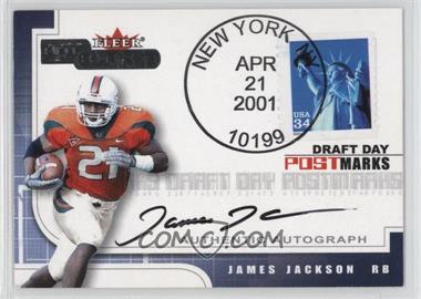 2001 Fleer Hot Prospects - Rookie Premiere Postmarks Signatures - Missing Serial Number #_JAJA - James Jackson