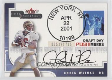 2001 Fleer Hot Prospects - Rookie Premiere Postmarks Signatures #_CHWE - Chris Weinke /1775