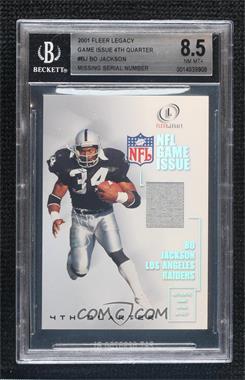 2001 Fleer Legacy - Game Issue - 4th Quarter #GI-BJ - Bo Jackson /25 [BGS 8.5 NM‑MT+]