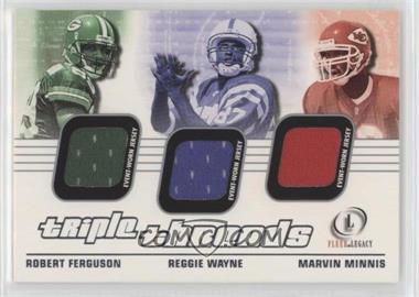 2001 Fleer Legacy - Triple Threads #TT-FWM - Robert Ferguson, Reggie Wayne, Marvin Minnis