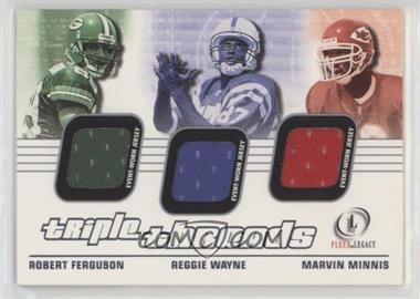 2001 Fleer Legacy - Triple Threads #TT-FWM - Robert Ferguson, Reggie Wayne, Marvin Minnis