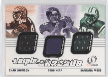 2001 Fleer Legacy - Triple Threads #TT-JHM - Chad Johnson, Todd Heap, Santana Moss