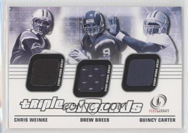 2001 Fleer Legacy - Triple Threads #TT-WBC - Chris Weinke, Drew Brees, Quincy Carter