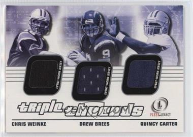 2001 Fleer Legacy - Triple Threads #TT-WBC - Chris Weinke, Drew Brees, Quincy Carter