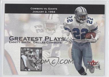 2001 Fleer Premium - Greatest Plays #2 GP - Emmitt Smith