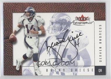 2001 Fleer Tradition - Autographics #_BRGR - Brian Griese