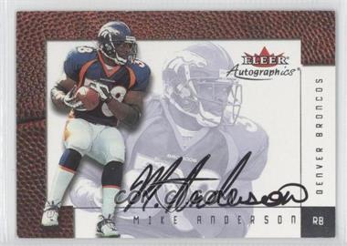 2001 Fleer Tradition - Autographics #_MIAN - Mike Anderson