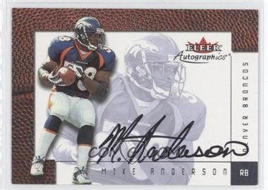 2001 Fleer Tradition - Autographics #_MIAN - Mike Anderson