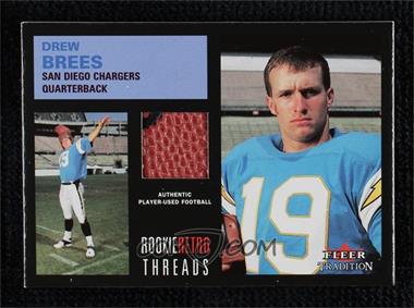 2001 Fleer Tradition - Rookie Retro Threads #_DRBR.1 - Drew Brees (Football)