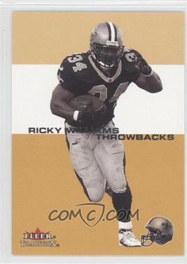 2001 Fleer Tradition - Throwbacks #14 TB - Ricky Williams