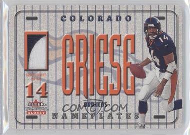 2001 Fleer Tradition Glossy - Nameplates #_BRGR - Brian Griese