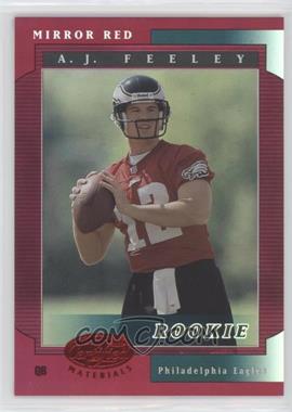 2001 Leaf Certified Materials - [Base] - Mirror Red #104 - A.J. Feeley /75