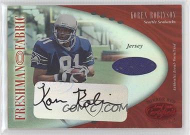 2001 Leaf Certified Materials - [Base] - Mirror Red #116 - Freshman Fabric - Koren Robinson /150