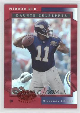 2001 Leaf Certified Materials - [Base] - Mirror Red #21 - Daunte Culpepper /75