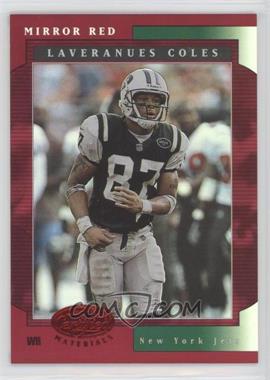 2001 Leaf Certified Materials - [Base] - Mirror Red #59 - Laveranues Coles /75