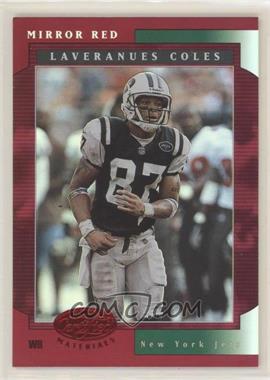 2001 Leaf Certified Materials - [Base] - Mirror Red #59 - Laveranues Coles /75