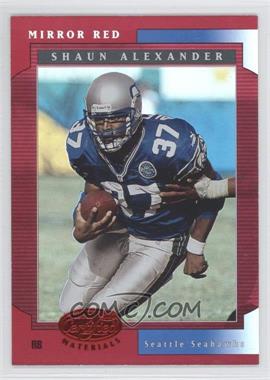 2001 Leaf Certified Materials - [Base] - Mirror Red #80 - Shaun Alexander /75