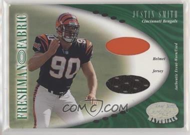 2001 Leaf Certified Materials - [Base] #144 - Freshman Fabric - Justin Smith /400 [Noted]