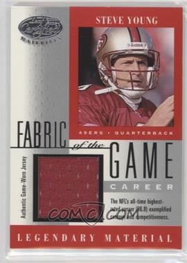 2001 Leaf Certified Materials - Fabric of the Game - Career #FG-35 - Steve Young /96