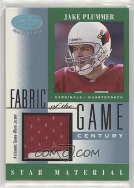2001 Leaf Certified Materials - Fabric of the Game - Century #FG-87 - Jake Plummer /21