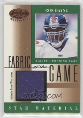 2001 Leaf Certified Materials - Fabric of the Game #FG-101 - Ron Dayne