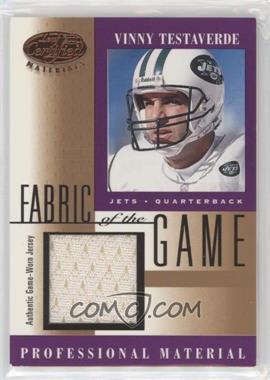 2001 Leaf Certified Materials - Fabric of the Game #FG-146 - Vinny Testaverde