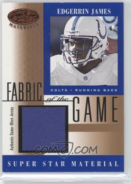 2001 Leaf Certified Materials - Fabric of the Game #FG-51 - Edgerrin James