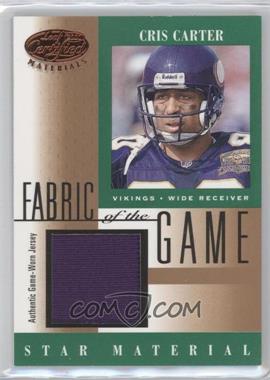 2001 Leaf Certified Materials - Fabric of the Game #FG-78 - Cris Carter