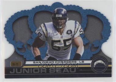 2001 Pacific Crown Royale - [Base] - Platinum Blue #121 - Junior Seau /75