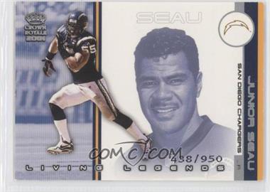 2001 Pacific Crown Royale - Living Legends #16 - Junior Seau /950