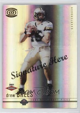 2001 Pacific Dynagon - [Base] - Promo Signature Here #102 - Drew Brees