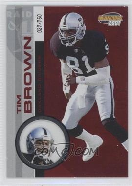 2001 Pacific Invincible - [Base] - Red #172 - Tim Brown /750