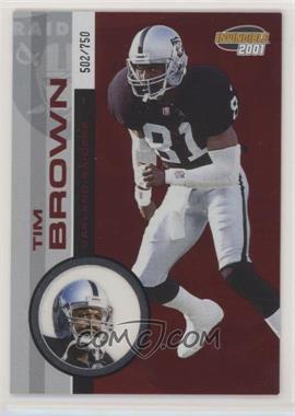 2001 Pacific Invincible - [Base] - Red #172 - Tim Brown /750