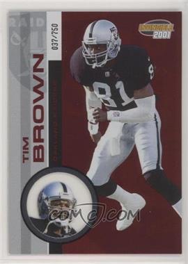 2001 Pacific Invincible - [Base] - Red #172 - Tim Brown /750