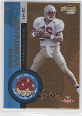 2001 Pacific Invincible - [Base] #257 - Chris Weinke /250