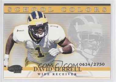 2001 Pacific Invincible - School Colors #21 - David Terrell /2750