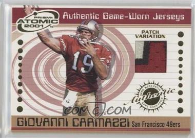 2001 Pacific Prism Atomic - Authentic Game-Worn Jerseys - Patch #144 - Giovanni Carmazzi