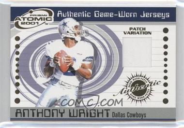 2001 Pacific Prism Atomic - Authentic Game-Worn Jerseys - Patch #24 - Anthony Wright