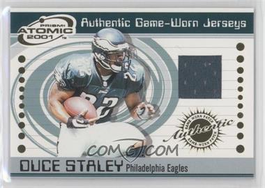 2001 Pacific Prism Atomic - Authentic Game-Worn Jerseys #73 - Duce Staley