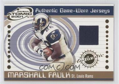 2001 Pacific Prism Atomic - Authentic Game-Worn Jerseys #75 - Marshall Faulk