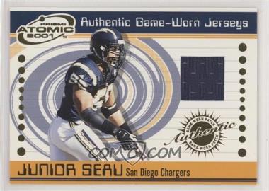 2001 Pacific Prism Atomic - Authentic Game-Worn Jerseys #82 - Junior Seau