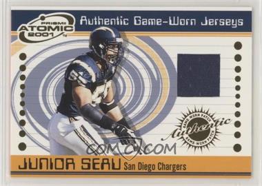 2001 Pacific Prism Atomic - Authentic Game-Worn Jerseys #82 - Junior Seau