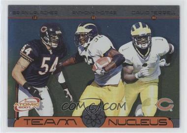 2001 Pacific Prism Atomic - Team Nucleus #1 - Brian Urlacher, Anthony Thomas, David Terrell