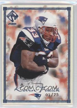 2001 Pacific Private Stock - [Base] - Blue Framed #56 - Kevin Faulk /75