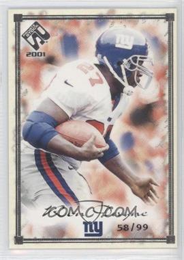 2001 Pacific Private Stock - [Base] - Silver Framed #64 - Ron Dayne /99