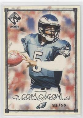 2001 Pacific Private Stock - [Base] - Silver Framed #74 - Donovan McNabb /99 [EX to NM]