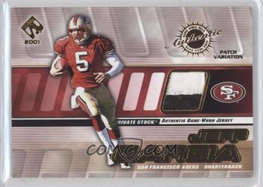 2001 Pacific Private Stock - Game-Worn Gear - Patch #127 - Jeff Garcia /250